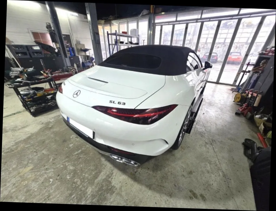 벤츠 SL63 AMG 커스텀 듀얼배기튜닝, 순정의 한계를 넘는 사운드 연출이 가능할까? (오늘의카 수원점)